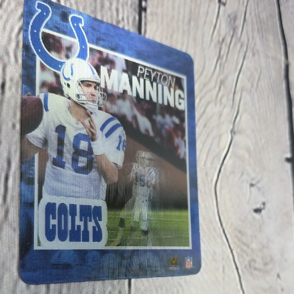 Peyton Manning Colts Halographic Magnetic Football Trading Card 4